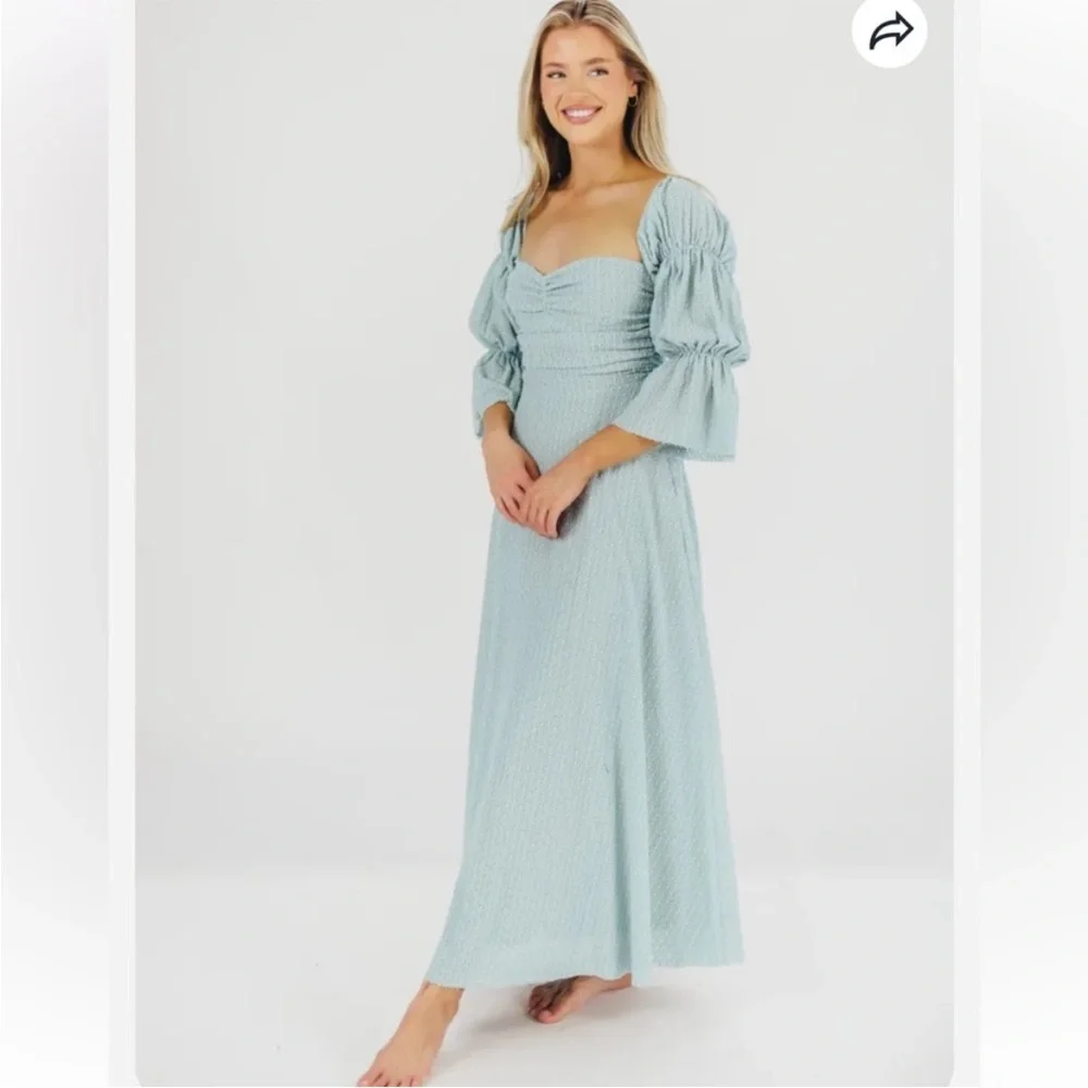 Worth collective Corrine Tiered Sleeve Maxi Dress with Pockets Bump Friendly XL - Picture 1 of 8